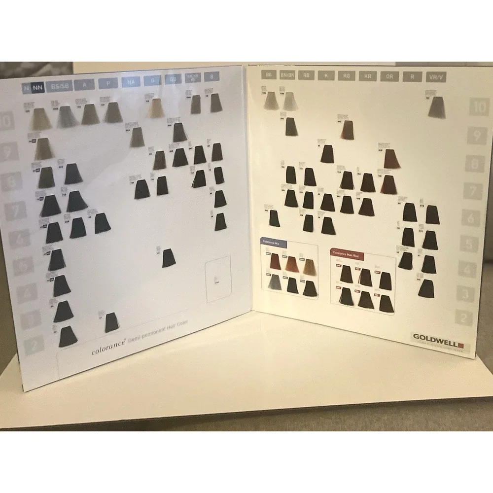 Goldwell Colorance Hair Color Swatch Book Shade Chart Professional Salon Blue